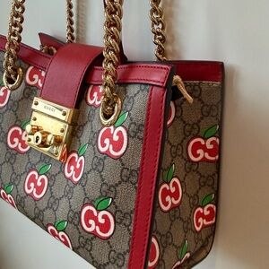 Gucci Red and Brown Shoulder Bag